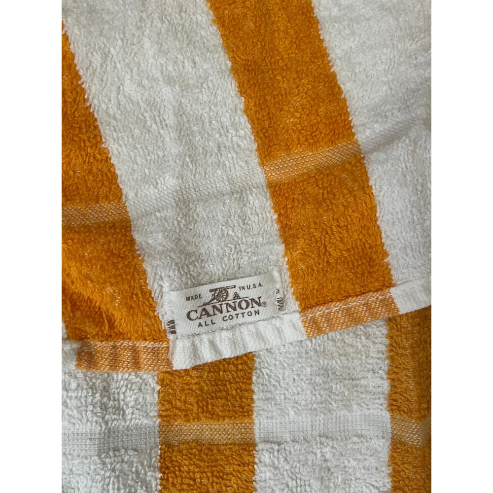 Cannon Orange & White Striped Hand Towel One Size